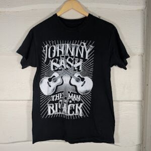 Official Johnny Cash "Man in Black" T-Shirt - Misprint Factory Error - Small?
